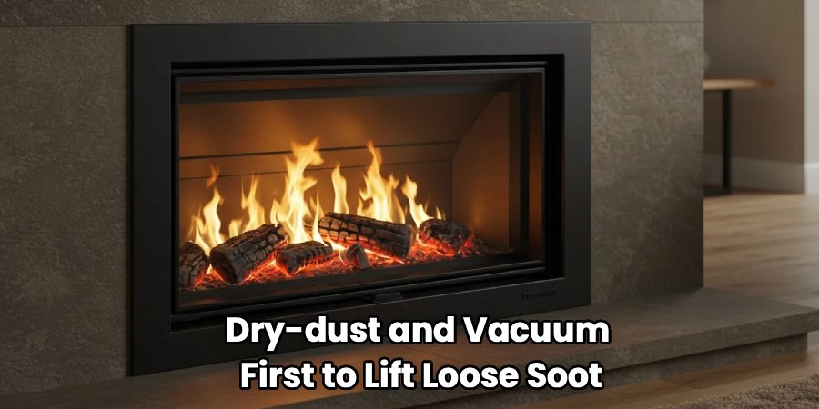 Dry-dust and Vacuum
 First to Lift Loose Soot