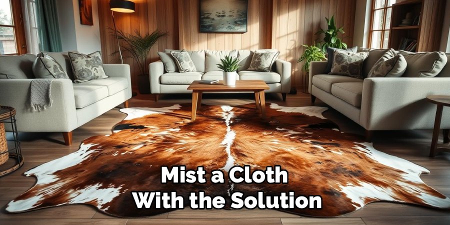 Mist a Cloth 
With the Solution