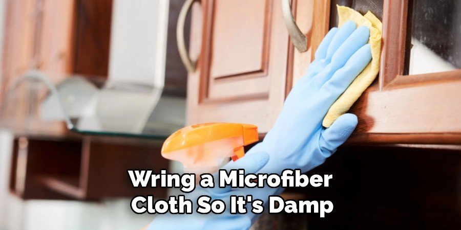 Wring a Microfiber 
Cloth So It's Damp