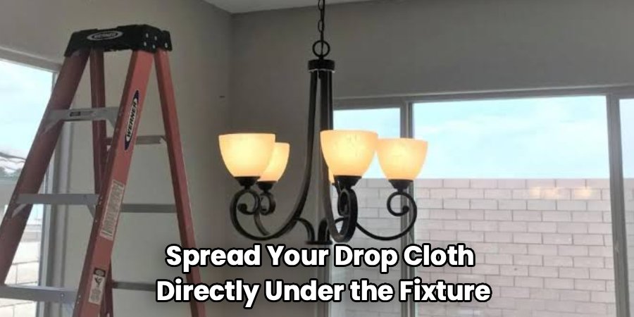 Spread Your Drop Cloth 
Directly Under the Fixture