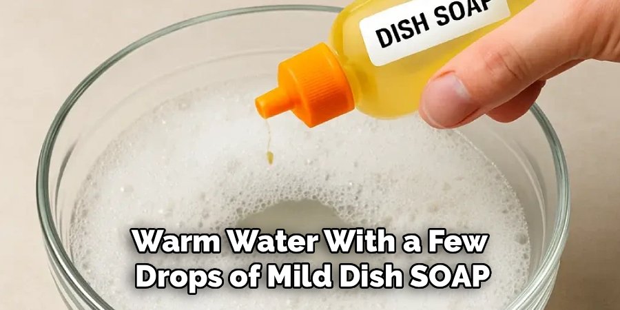 Warm Water With a Few 
Drops of Mild Dish SOAP