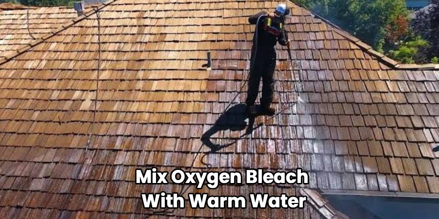 Mix Oxygen Bleach 
With Warm Water
